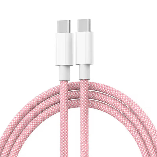 USB-C to Type C Color Cable for Apple Iphone 15 PD 60W Fast Charging for Huawei Xiaomi Samsung Type C Weaving Cable Accessories