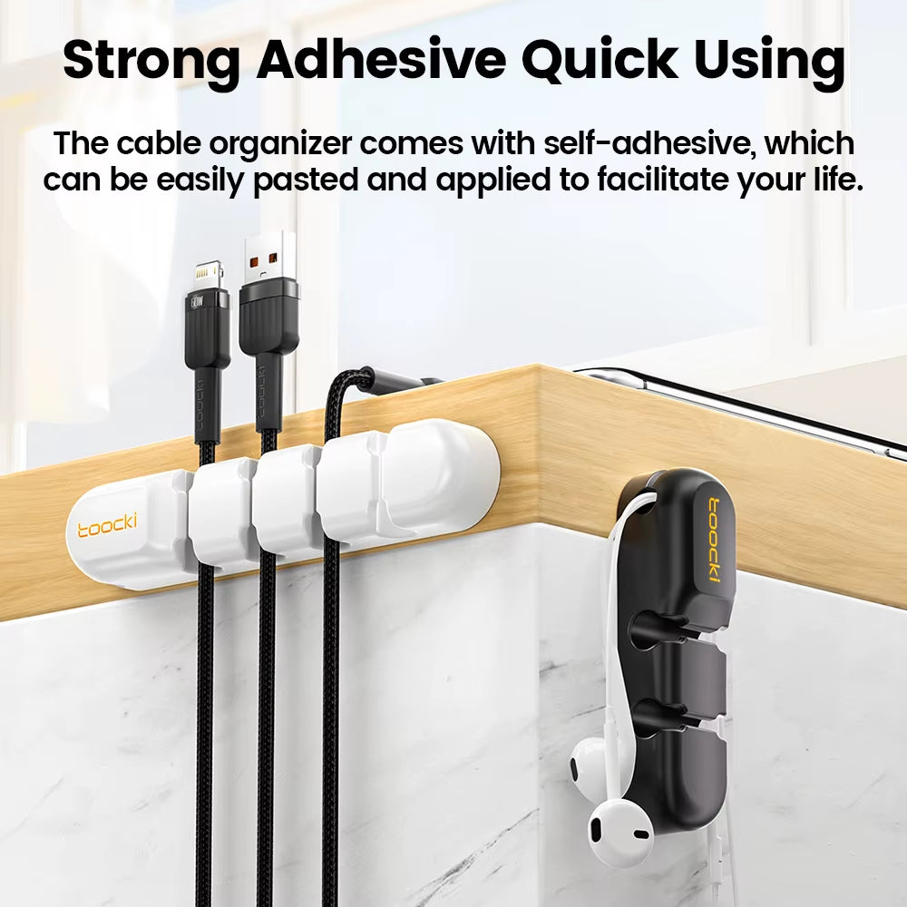 Cable Organizer 3 5 7 Hole Cables Winder Flexible Wire Management Clips for Cable Clearance Cord Protector for Chargers