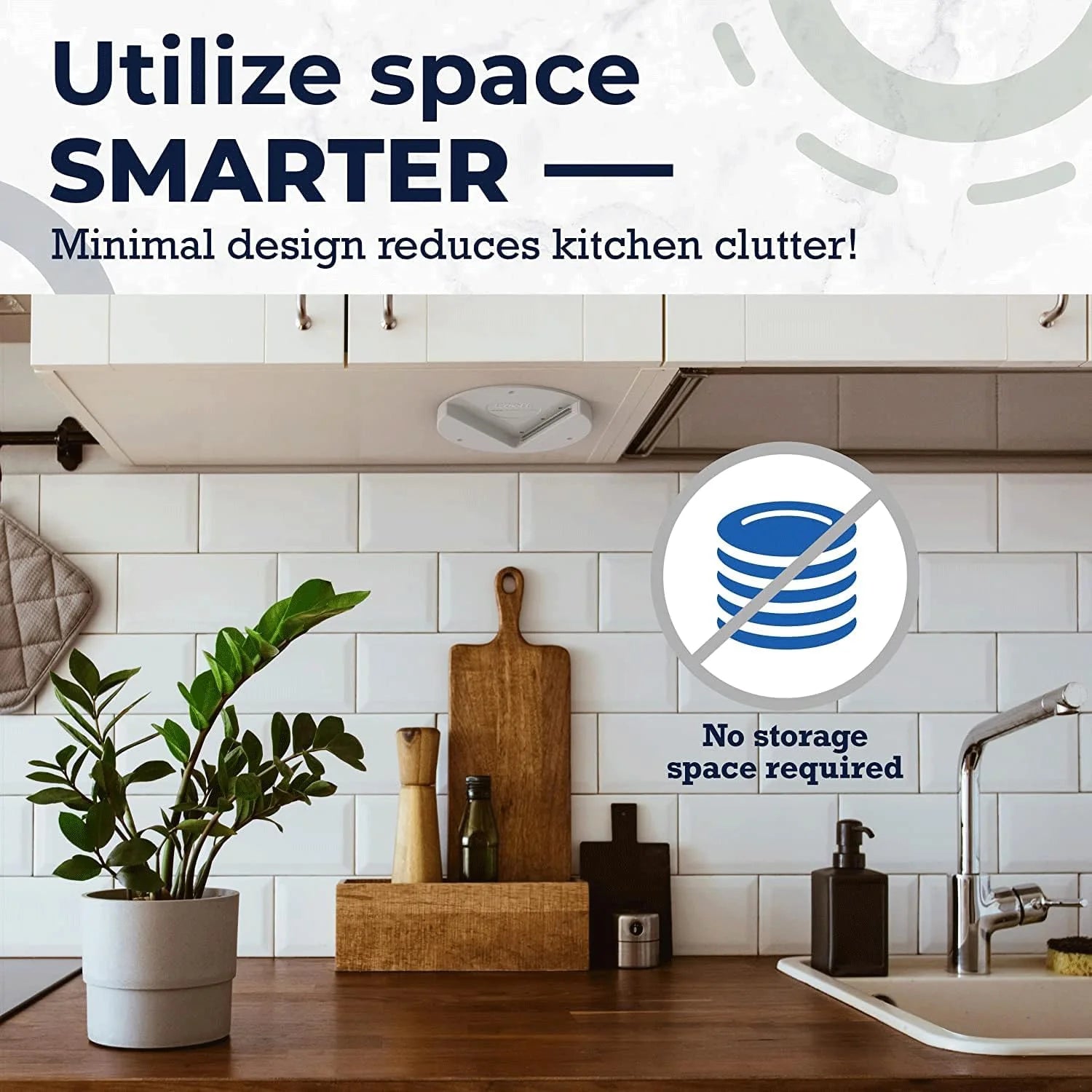 Jar Opener - under Cabinet Jar Lid & Bottle Opener - Opens Any Size Jar